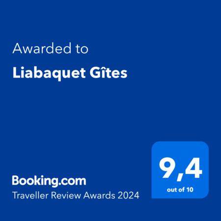 Booking Review award Liabaquet gîtes 2024